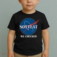 Not Flat We Checked Earth Is Flat Funny Conspiracy Globe Lie Space Toddler T-Shirt thumb 2