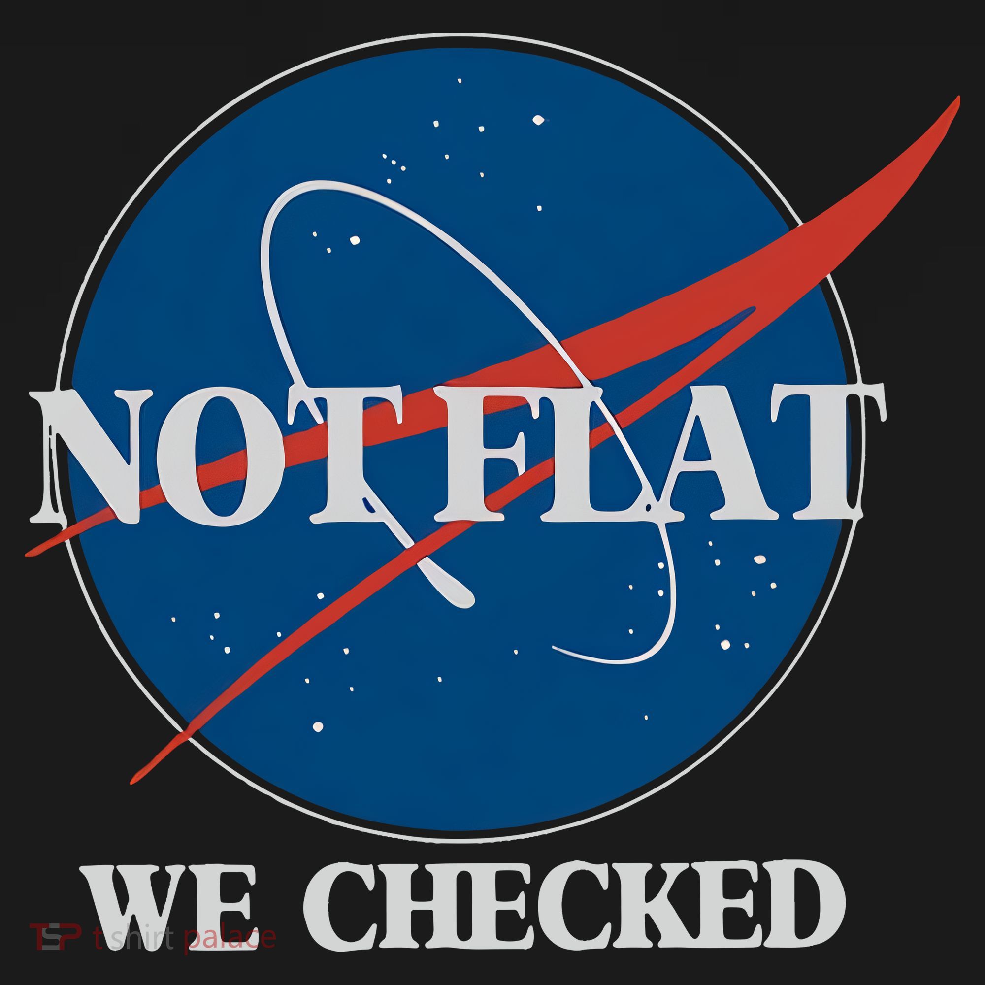 Not Flat We Checked Earth Is Flat Funny Conspiracy Globe Lie Space Toddler T-Shirt