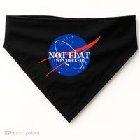 Not Flat We Checked Nasa Anti Flat Earth USA-Made Doggie Bandana thumb 0