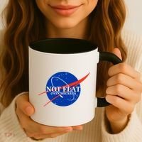 Not Flat We Checked Nasa Anti Flat Earth Coffee Mug thumb 3