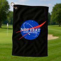 Not Flat We Checked Nasa Anti Flat Earth Golf Towel thumb 1