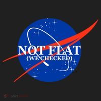 Not Flat We Checked Nasa Anti Flat Earth Golf Towel thumb 3