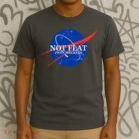 Not Flat We Checked Nasa Anti Flat Earth T-Shirt thumb 3