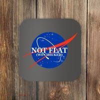 Not Flat We Checked Nasa Anti Flat Earth Coaster thumb 0