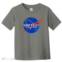 Not Flat We Checked Nasa Anti Flat Earth Toddler T-Shirt thumb 0