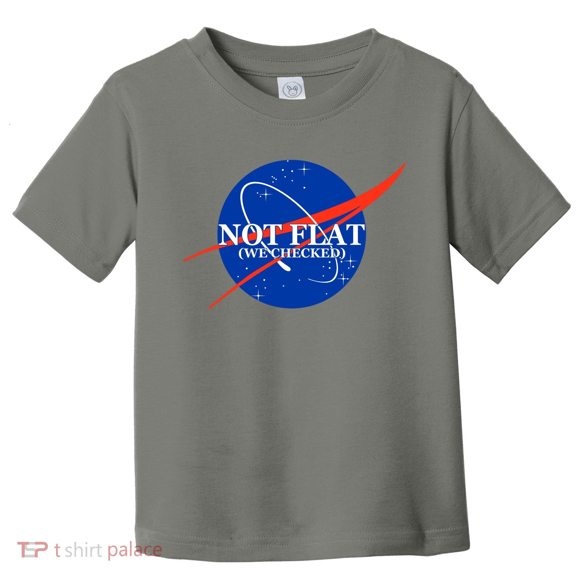 Not Flat We Checked Nasa Anti Flat Earth Toddler T-Shirt