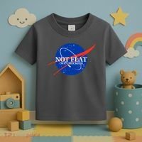 Not Flat We Checked Nasa Anti Flat Earth Toddler T-Shirt thumb 3