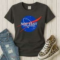 Not Flat We Checked Nasa Anti Flat Earth Women's T-Shirt thumb 3