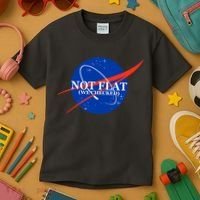 Not Flat We Checked Nasa Anti Flat Earth Kids T-Shirt thumb 3