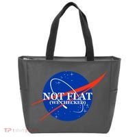 Not Flat We Checked Nasa Anti Flat Earth Tote Bag thumb 0