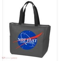 Not Flat We Checked Nasa Anti Flat Earth Tote Bag thumb 3