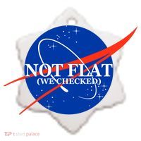 Not Flat We Checked Nasa Anti Flat Earth Ceramic Ornament thumb 2