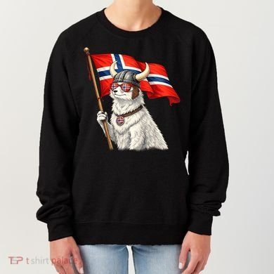 Norwegian Flag Waving Yeti Norway Norge Pride Women's Sweatshirt