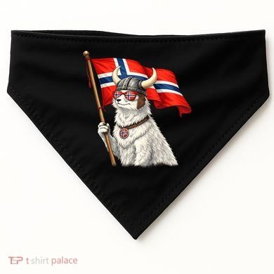 Norwegian Flag Waving Yeti Norway Norge Pride USA-Made Doggie Bandana