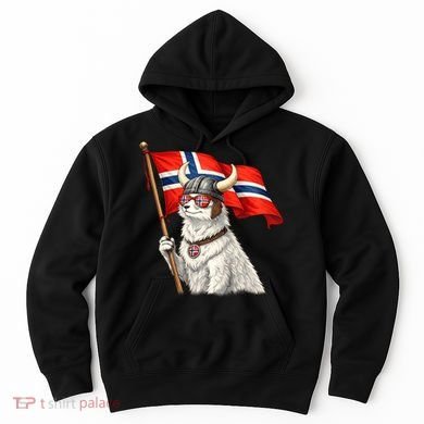 Norwegian Flag Waving Yeti Norway Norge Pride Hoodie