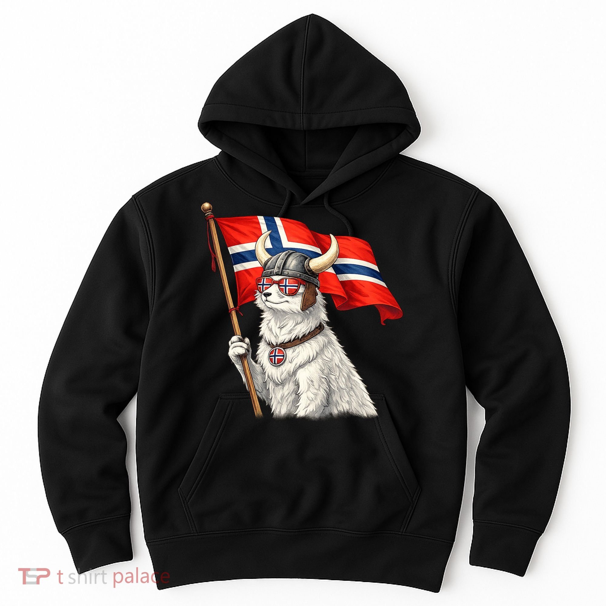 Norwegian Flag Waving Yeti Norway Norge Pride Hoodie