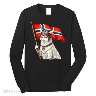 Norwegian Flag Waving Yeti Norway Norge Pride Long Sleeve Shirt