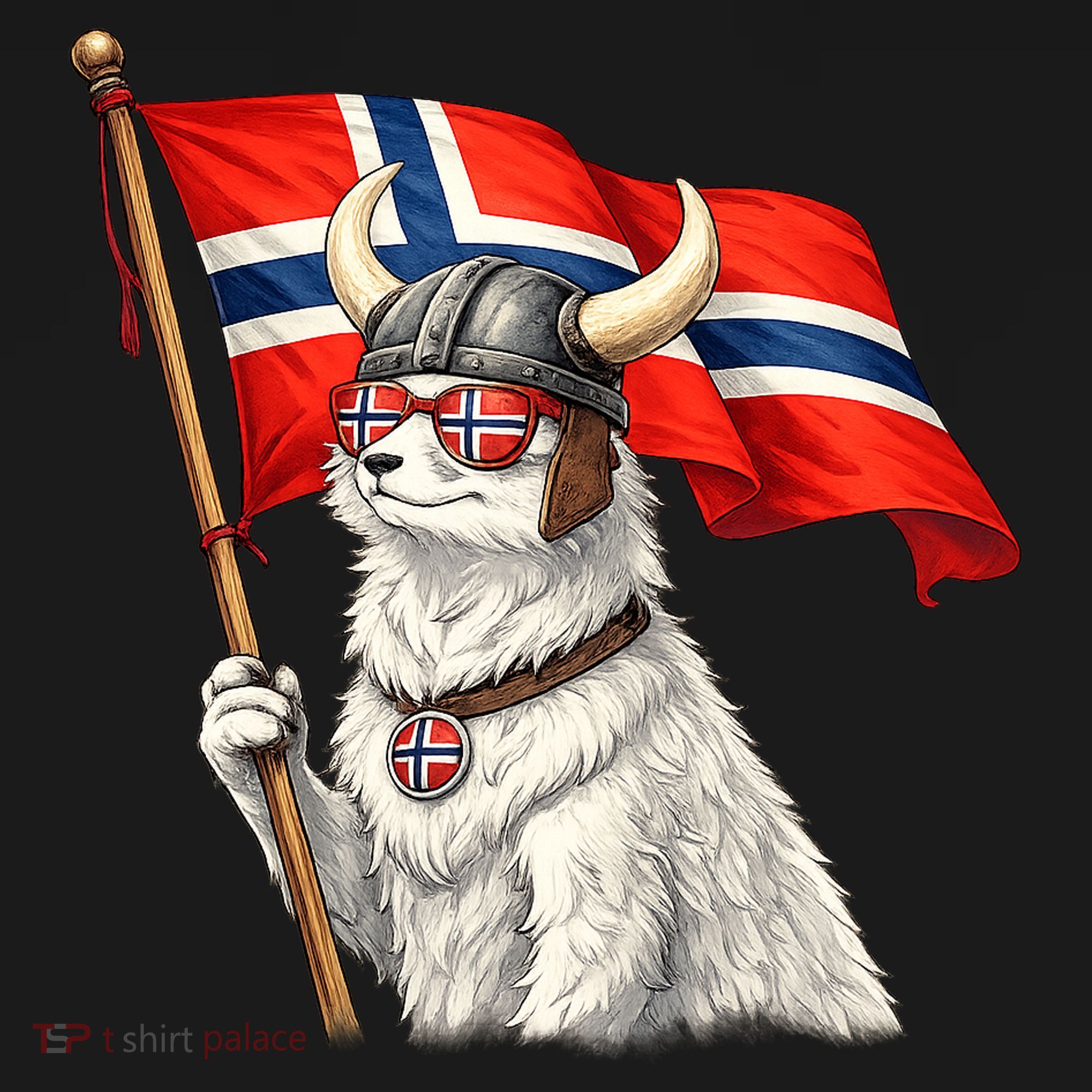 Norwegian Flag Waving Yeti Norway Norge Pride Long Sleeve Shirt
