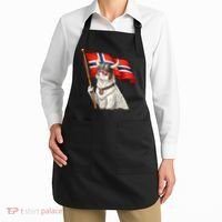Norwegian Flag Waving Yeti Norway Norge Pride Apron thumb 2