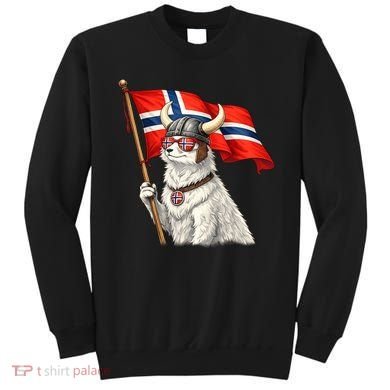 Norwegian Flag Waving Yeti Norway Norge Pride Sweatshirt