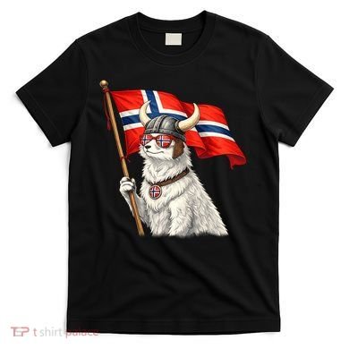 Norwegian Flag Waving Yeti Norway Norge Pride T-Shirt
