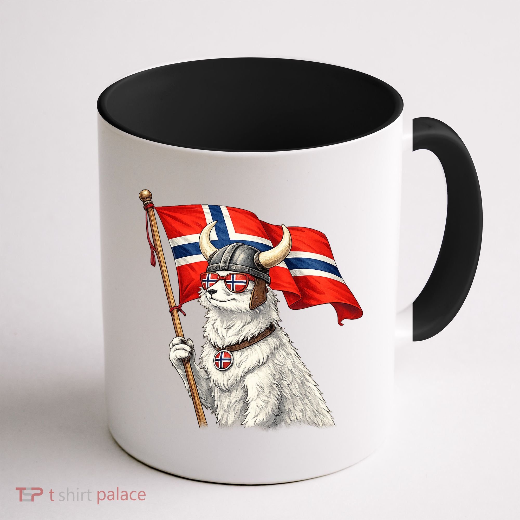 Norwegian Flag Waving Yeti Norway Norge Pride Coffee Mug