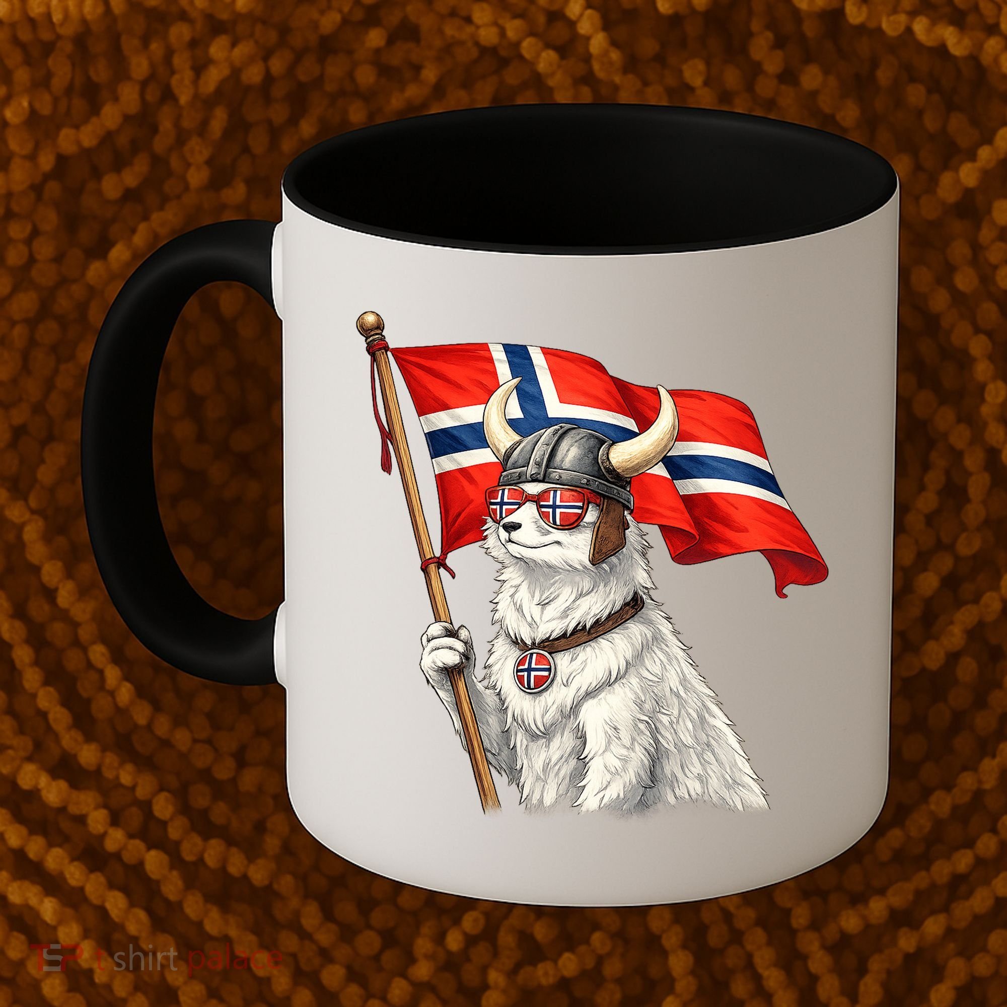 Norwegian Flag Waving Yeti Norway Norge Pride Coffee Mug