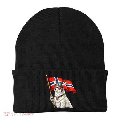 Norwegian Flag Waving Yeti Norway Norge Pride Beanie