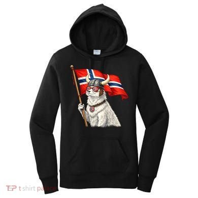 Norwegian Flag Waving Yeti Norway Norge Pride Women's Hoodie