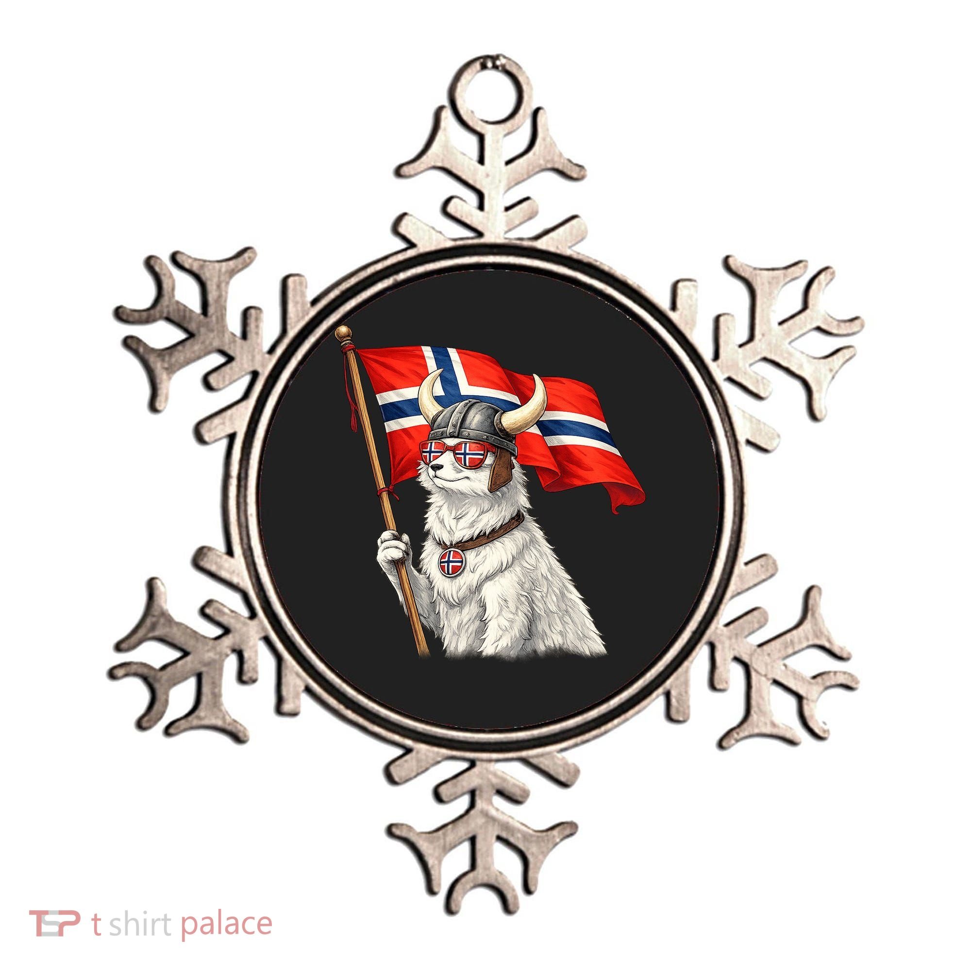 Norwegian Flag Waving Yeti Norway Norge Pride Ornament