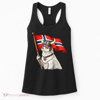 Norwegian Flag Waving Yeti Norway Norge Pride Women's Tank Top