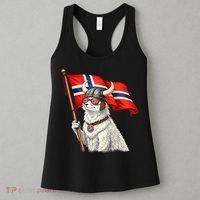 Norwegian Flag Waving Yeti Norway Norge Pride Women's Tank Top thumb 3