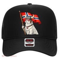 Norwegian Flag Waving Yeti Norway Norge Pride Hat thumb 0