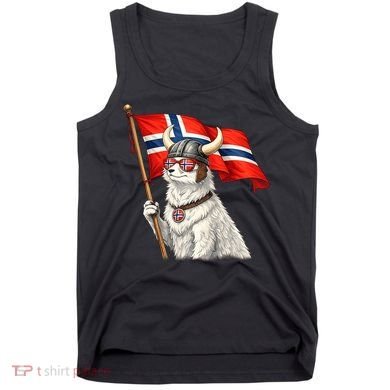 Norwegian Flag Waving Yeti Norway Norge Pride Tank Top