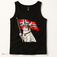 Norwegian Flag Waving Yeti Norway Norge Pride Tank Top thumb 2