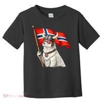 Norwegian Flag Waving Yeti Norway Norge Pride Toddler T-Shirt thumb 0