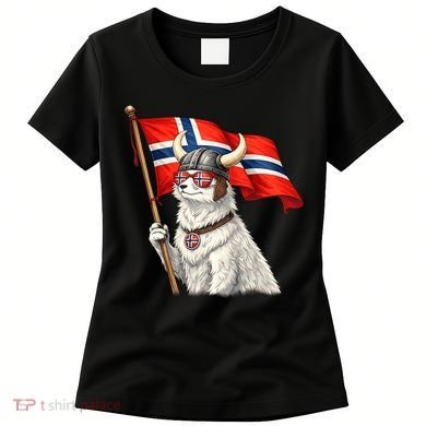 Norwegian Flag Waving Yeti Norway Norge Pride Women's T-Shirt