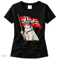 Norwegian Flag Waving Yeti Norway Norge Pride Women's T-Shirt thumb 0