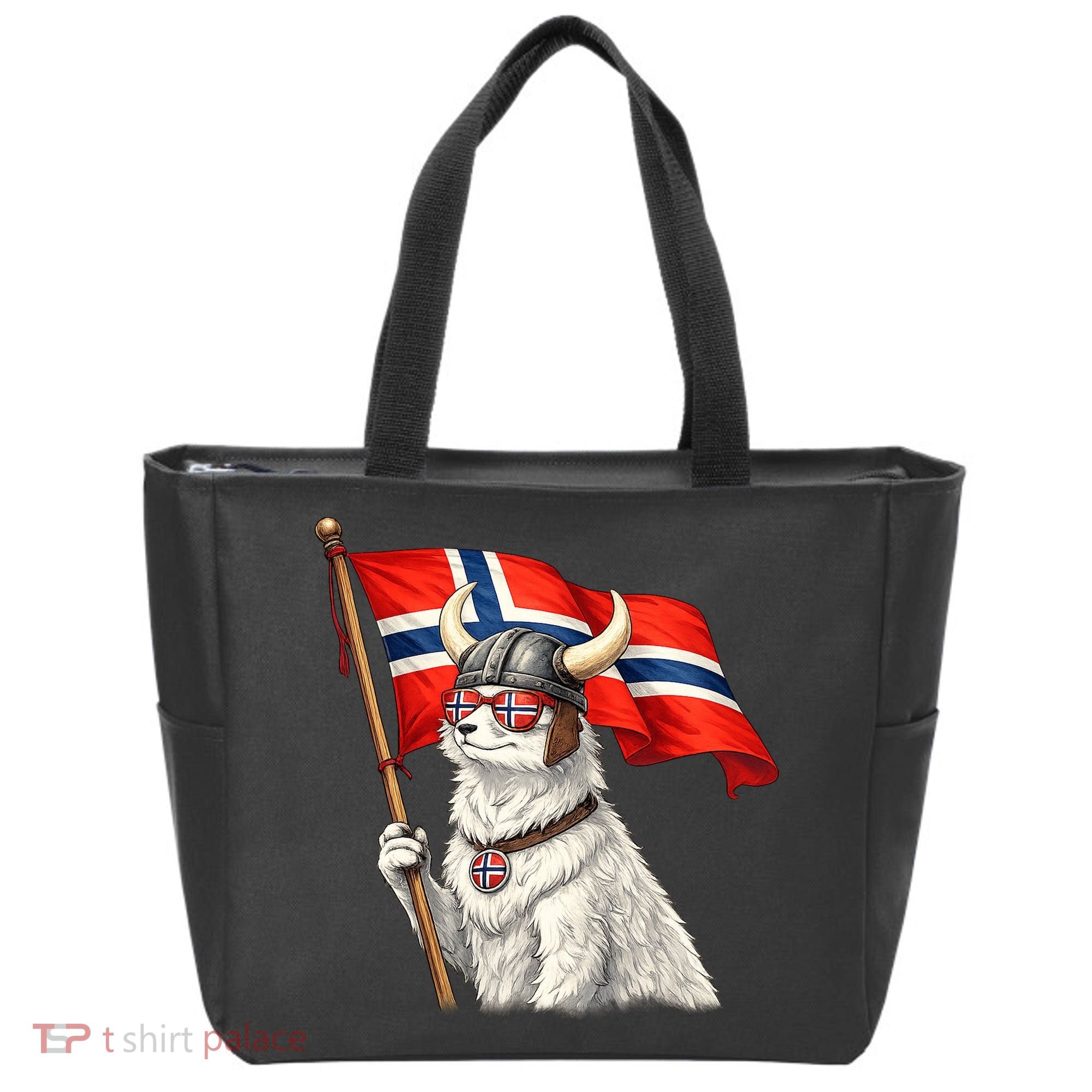 Norwegian Flag Waving Yeti Norway Norge Pride Tote Bag