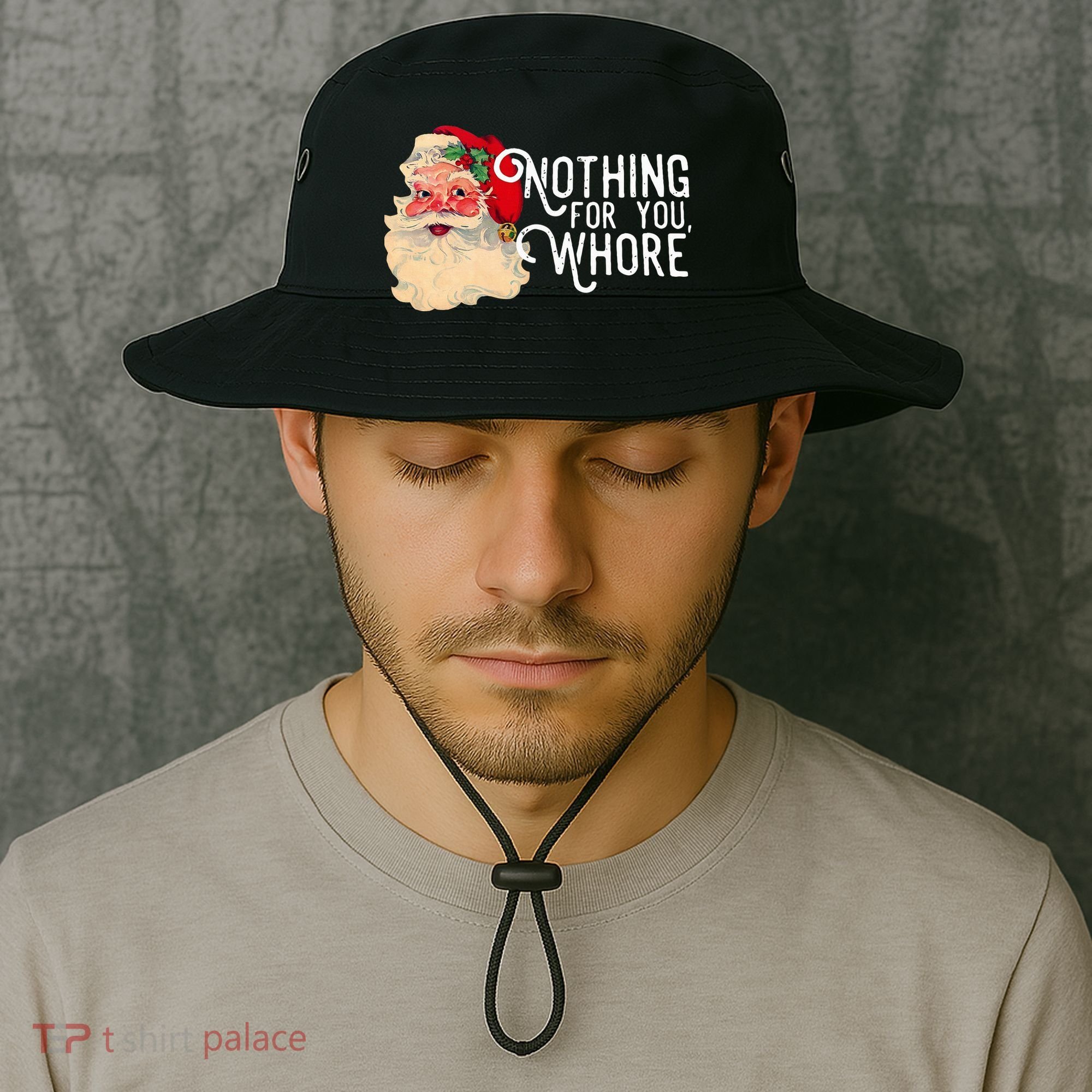 Nothing For You Whore Santa Claus Christmas Bucket Hat