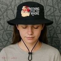 Nothing For You Whore Santa Claus Christmas Bucket Hat thumb 3