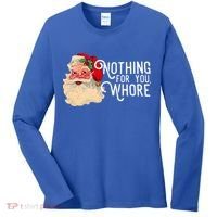 Nothing For You Whore Santa Claus Christmas Women's Long Sleeve Shirt thumb 0