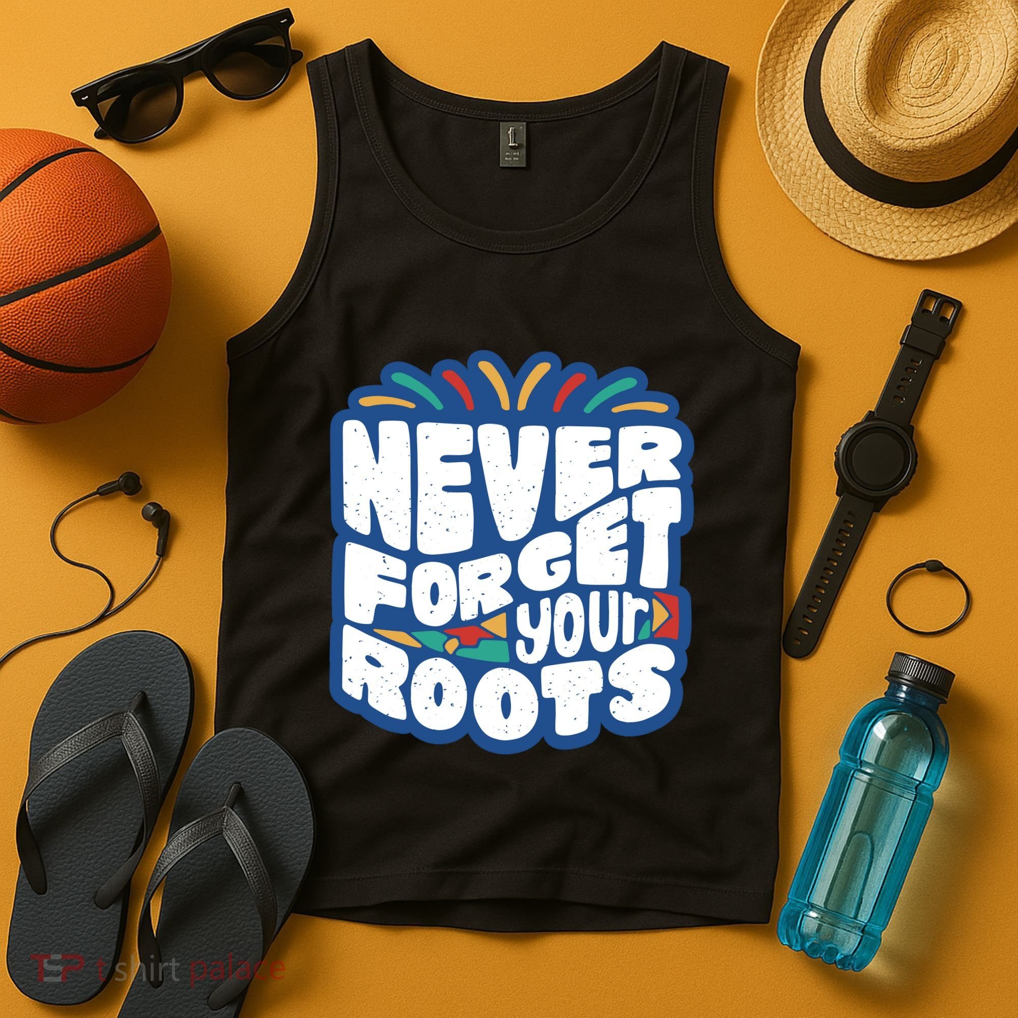 Never Forget Your Roots Black History Month Tank Top