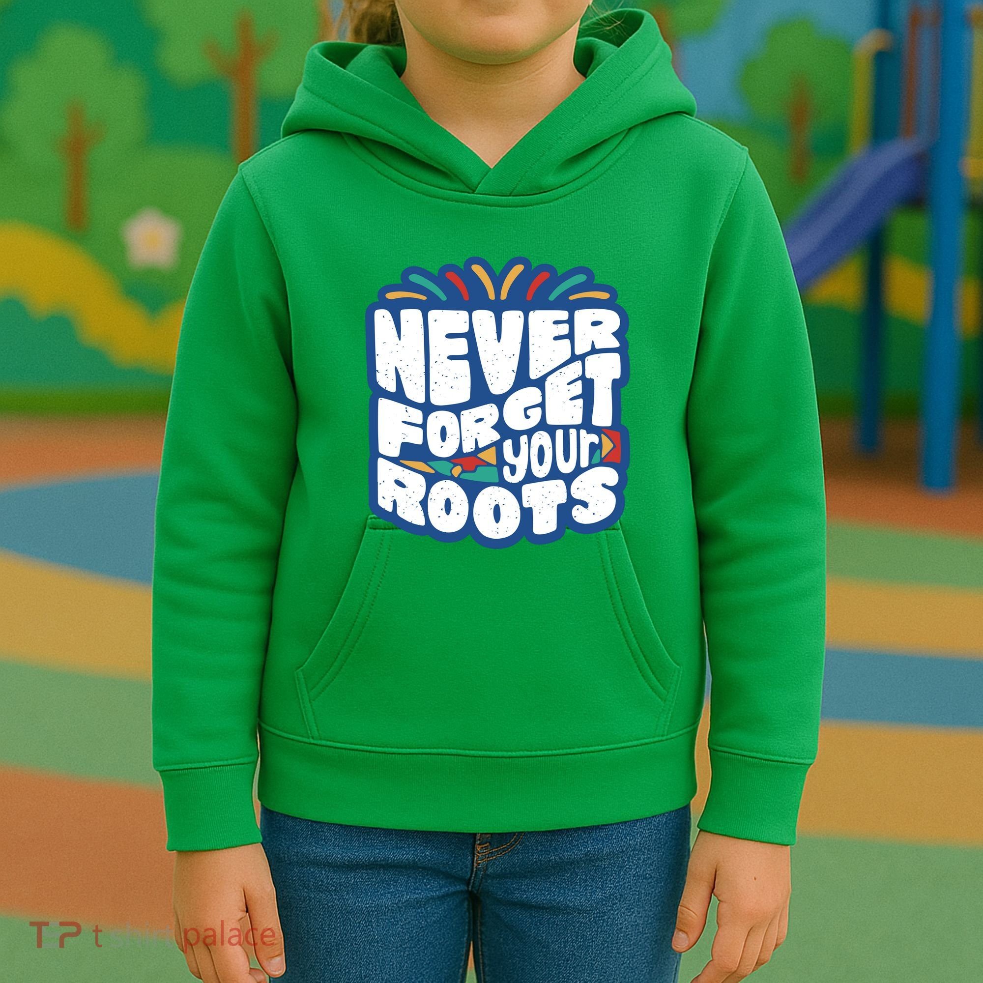 Never Forget Your Roots Black History Month Kids Hoodie