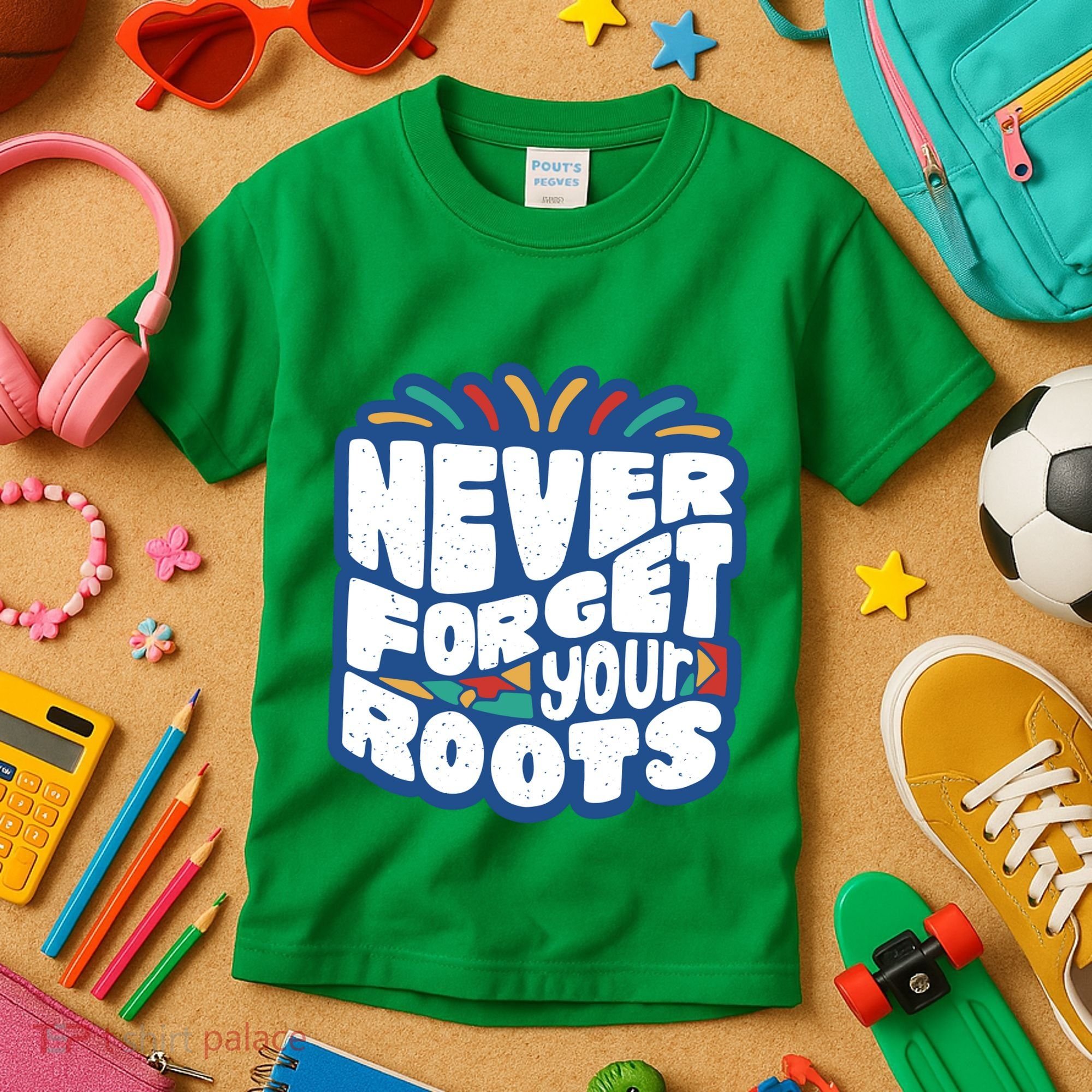 Never Forget Your Roots Black History Month Kids T-Shirt