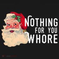 Nothing For You Whore Funny Santa Christmas Women's Hoodie thumb 2