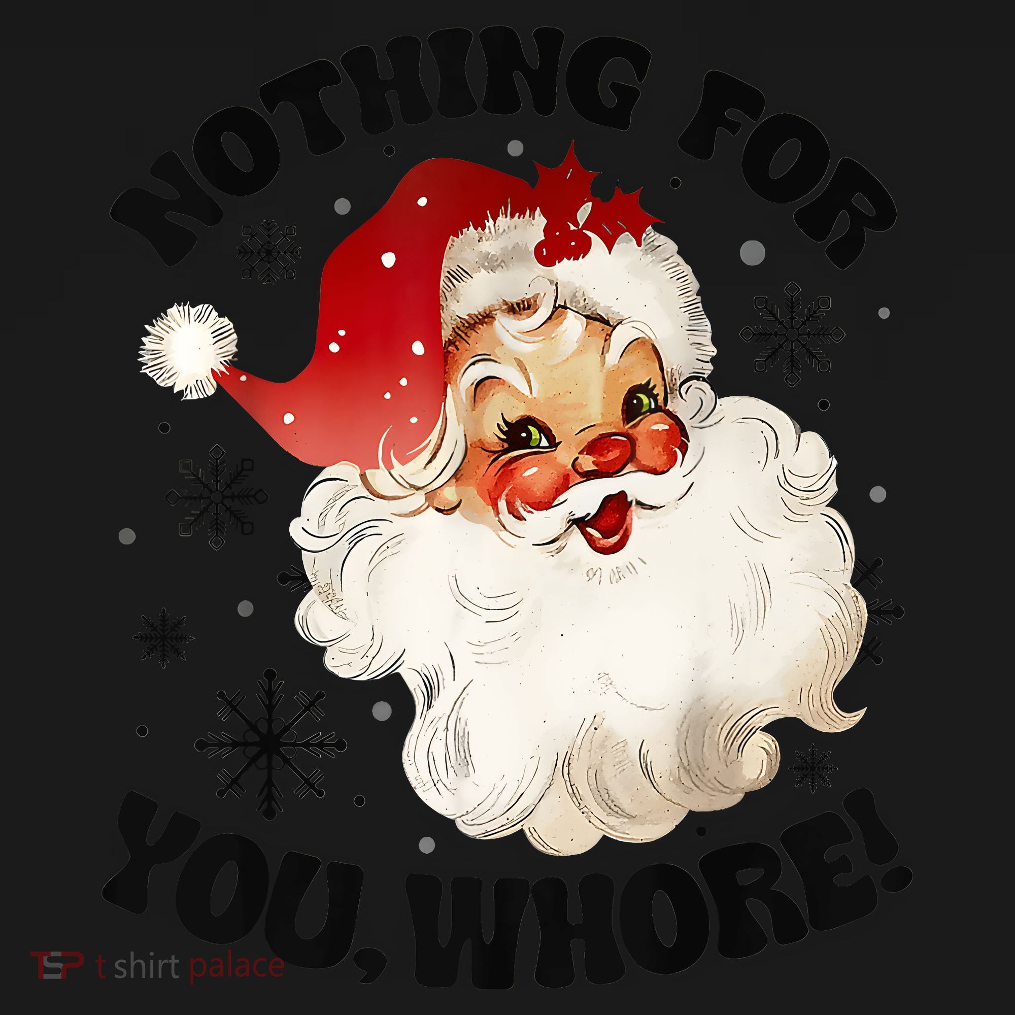 Nothing For You Whore Funny Santa Claus Christmas Coaster