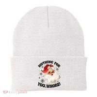 Nothing For You Whore Funny Santa Claus Christmas Beanie thumb 0