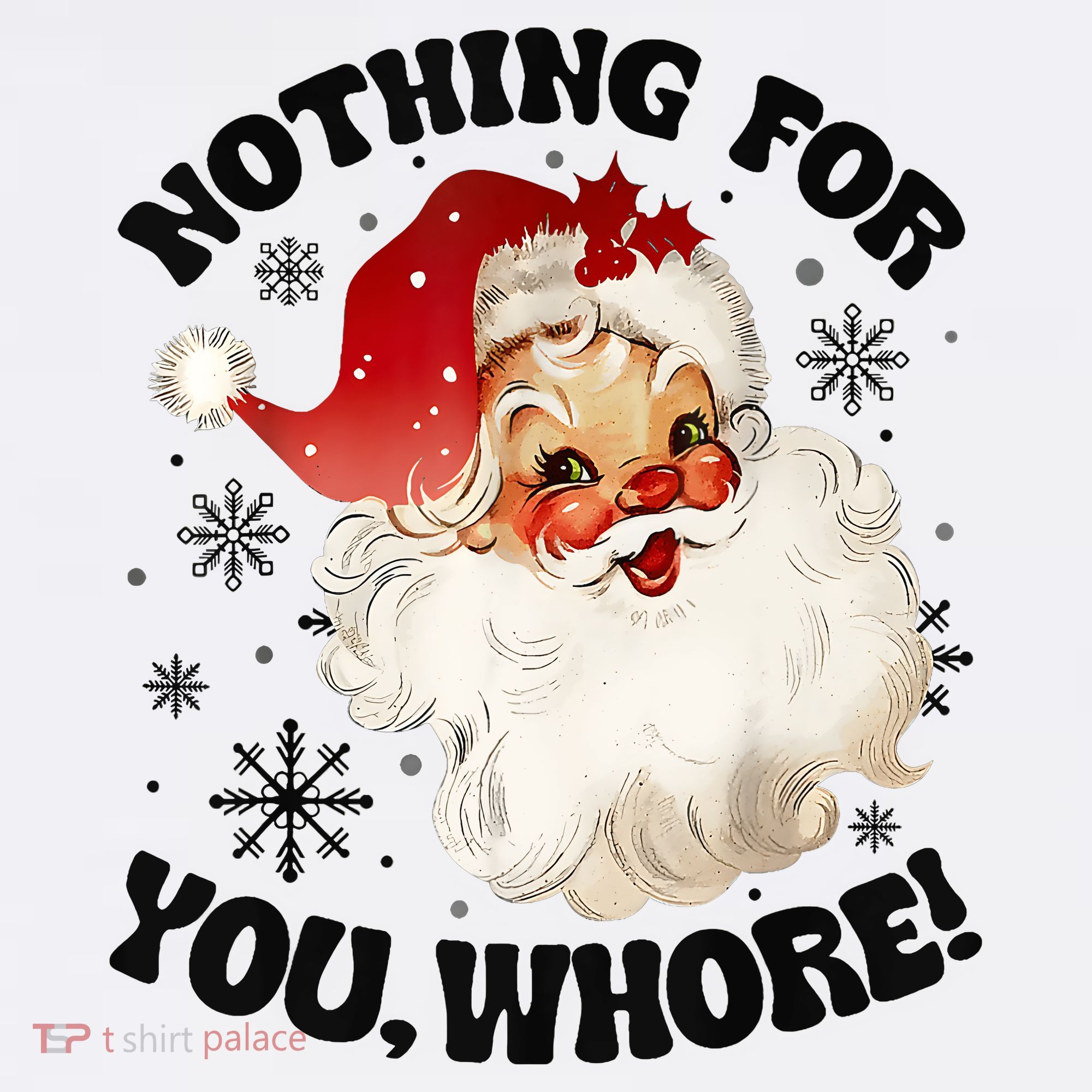 Nothing For You Whore Funny Santa Claus Christmas Women's Tank Top