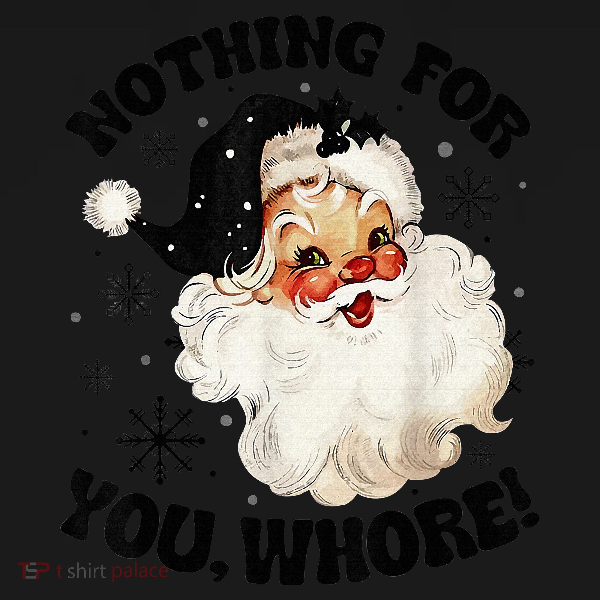 Nothing For You Whore Funny Santa Claus Christmas  Coaster
